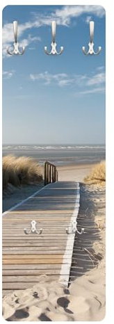 Bilderwelten Garderobe - Ostsee Strand, Größe HxB:105cm x 34cm