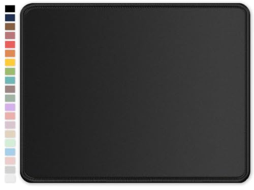 ITNRSIIET Mauspad, quadratisch, mit strukturierten Nähkanten, Premium-Mauspad, Lycra-Stoff, rutschfeste Gummiunterseite, für Laptop, Computer, PC, PC, 260 x 210 x 3 mm, Schwarz