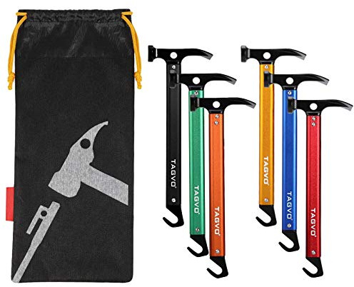 TAGVO Martillo de Aluminio Multifuncional para Aire Libre con Extractor de uñas