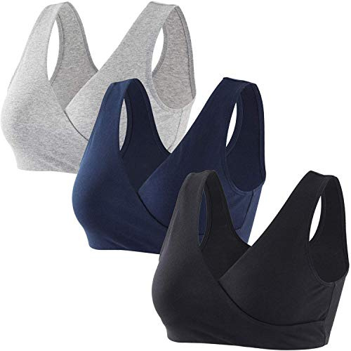 ZUMIY Maternity Nursing Bras, Seamless Maternity Bra for Pregnancy & Breastfeeding, Comfortable Wireless Bra Night Sleep Top