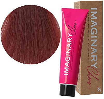 The Imaginary Colors | Coloración Permanente Vegana con Ácido Hialurónico | Cobertura 100% | Color Rojo y Violeta 5-5 Castaño Claro Caoba - 100 ml (Pack de 3 uds.)