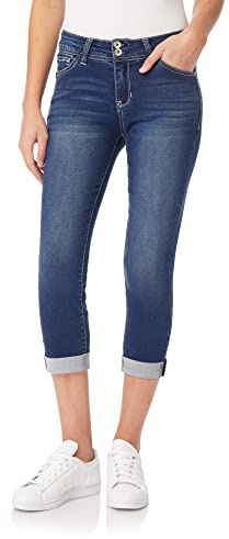 WallFlower Ultra Cropped Jeans for Women, Iris, 18 Plus