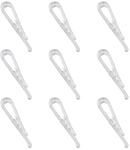 U Shape Shirt Clip ZCZQC 200PCS U Shape Clear Durable Plastic Alligator Clips Garment Clip with Teeth for Ties Socks Pants Shirts U-Shape Clothespins