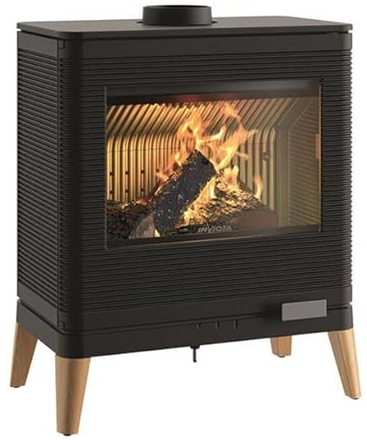 Invicta stufa a legna in ghisa nera da 9kw p610449