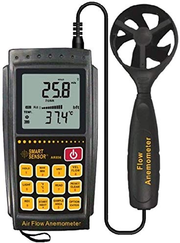 Digital Tester, Digital Air Flow Anemometer Wind Speed Mwter With LCD Backlight For Measuring Wind Speed, Temperature Meter Scientific Measurement