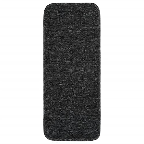 homiuse Antirutsch Stufenmatten 15 STK. 60x25 cm Anthrazit Rechteckig Treppenstufen Matten Modern Stufenteppich Stufenmatten Innen Treppenstufen Antirutsch Treppenstufen Schutz Komfortabel Langlebig