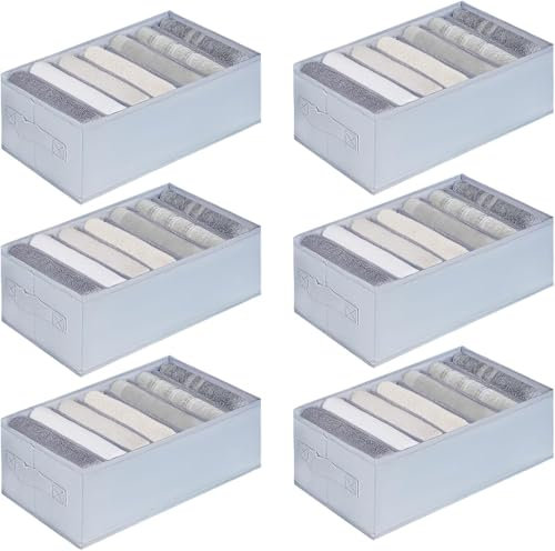 Schrank Organizer 6 Stück für Hosen Hemden Unterwäsche, Kleiderschrank Organizer Schubladen Ordnungssystem Schubladen Organizer