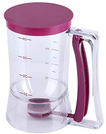 Outil Bter, Ozgkee 19x18x12 900Ml Distributeur de Pâte Manuel Cupcake Pancake Gaufre Tasse à Mesurer Outil de Cuisson de Cuisine