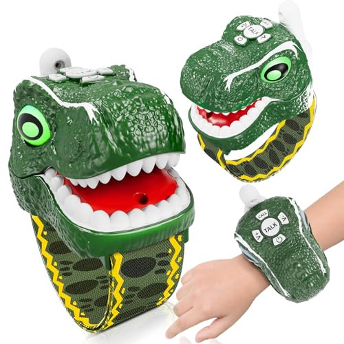 DX DA XIN Dinosaurier Spielzeug 3-12 Jahren Walkie Talkie Kinder 3 Kanäle 2 Wege Funkspielzeug 3 KM Lange Reichweite Walki Talki für Kinder Abenteuer im Freien Camping Wandern Geschenke für Kinder