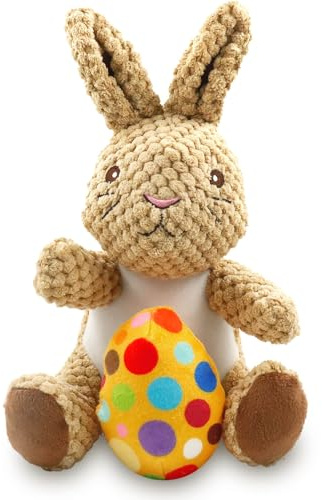 Hundespielzeug, Quietschspielzeug Hund Kuscheltier,Plüschtier Hund Kauspielzeug,Osterhase Interaktive Hundespielzeug Intelligenz, Geeignet für Welpen, kleine, mittlere Hunde