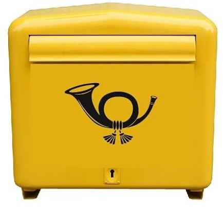 Posthorn Aufkleber Briefkasten Aufkleber Symbol Aufkleber (RPMt6/3) (15cm)