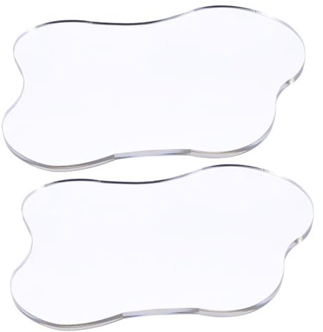 COLLBATH 2stücke Irreguläre Untersetzer Dekorative Coaster Für Kaffeetisch Transparentes Design Für Stilvolle Tischdekoration