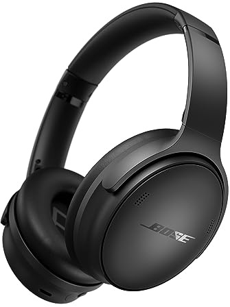 Bose QuietComfort SC Wireless Noise Cancelling Headphones, Bluetooth Over Ear Headphones with Up To 24 Hours of Battery Life, with Soft Case, Black (Renewed)