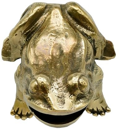 L'ARTISTICA F.LLI PERINCIOLI | Rana in Bronzo per Fontana a Getto, Erogatore Continuo in Ottone per Fontane a Colonna o Muro, 90x110mm