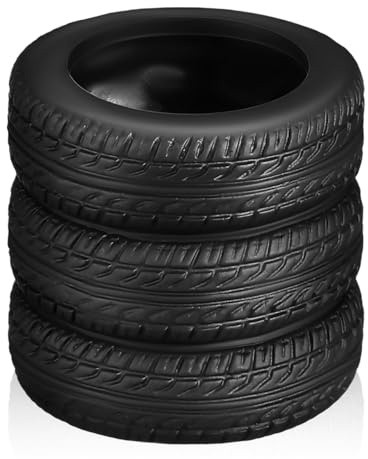 SEWACC Tire Shape Pen Holder Novelty Car Tire Shape Desktop Storage Organizer Small Planter Holder for Home Office School