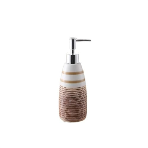 Seifenspender für Badezimmer, Keramik-Seifenpumpe für Shampoo, Lotion, Bad, Büro-Schminktisch, mattierter Seifenspender für ätherisches Öl, mit Pumpe, leere Dosierflasche, Küche