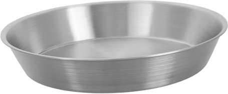 GLEAVI Teglia Da Forno Rotonda in Acciaio 304, Teglia Per Biscotti e Pizza, Resistente Alle Alte Temperature Superficie Opaca Antigraffio, Per Cottura e Barbecue, Dimensioni Medie