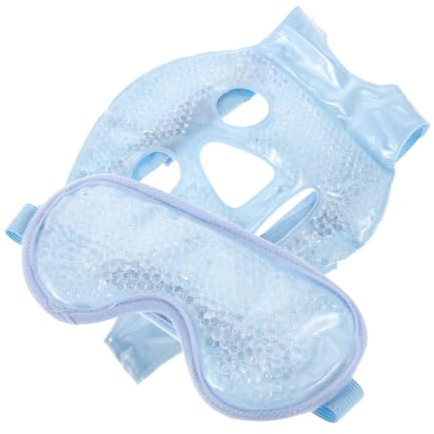 Ice Face Mask Pvc Ice Beads Cooling Face Mask for Skin Care | Cold Compress for Face, Adjustable Size, Soothing Facial Relief for Sleeping and Fatigue