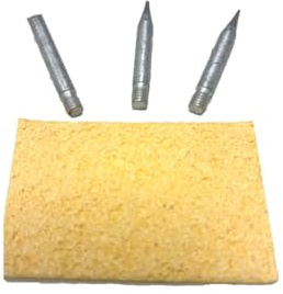 ROTHENBERGER Industrial 4 teiliges Ersatzspitzen-Set (2 x spitz, 1 x flach, 1 x Reinigungsschwamm) für ROTHENBERGER Industrial digitale Lötstaion