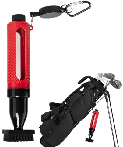 Golfschläger-Reiniger, tragbare Golfstab-Wasserwaschbürste, 20 x 4 cm, multifunktionales Reinigungswerkzeug mit Nachreißzubehör für Golfkurse, Übungstraining