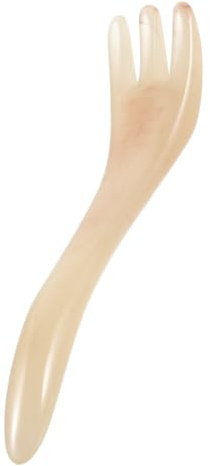 Yardenfun Peine Masajeador de Resina para Cabelludo Peine Raspador de Tres Púas Masaje Relajante para Cabello y Grueso Portátil y Ligero Regalo para Cuidado Personal