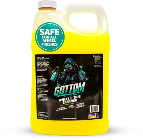 Gottom Wheel & Tire Cleaner - 128 oz – Professional Concentrated Rim & Tire Spray, Fast Acting Brake Dust Remover, Safe for All Surfaces, Brake Dust Cleaner, Grime Remover