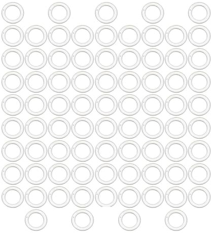 HOMOBABE 100 Anillos para Cortinas Transparentes de Plástico 8-13 Mm Anillos Colgantes para Cortinas Romanas y Verticales Hebillas Perforadas del Hogar Juego de 100 Piezas