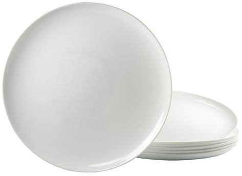 Arcopal/Arcoroc Pizzateller “Pizza Party”, 32cm rund, Luminarc Glas, Weiß Opal, 6 Stück