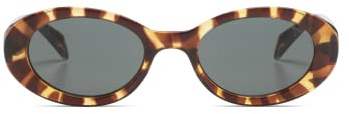 KOMONO Ana Unisex Oval Cellulosepropionat-Sonnenbrille für Damen und Herren mit UV-Schutz und kratzfesten Gläsern
