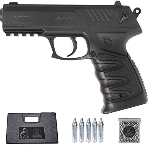 Ecommur. P27 gamo Dual | Pistola de Aire comprimido semiautomática (munición Dual: bb's + perdigones) Calibre 4.5mm + maletín + balines y CO2