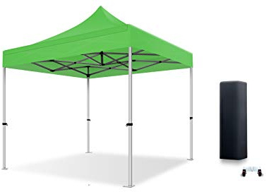 Actiexpress Tente Pliante Barnum Pliant Tonnelle Professionnelle 2x2,3X3,3x4.5,3x6,4x8 Structure en Aluminium 45mm Toit 450g/m² qualité professionelle (Vert Pomme, 3x3)