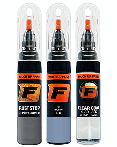 FIRANTO Lackstift Autolack Reparaturset für Hyundai SFB Performance Blue - 3-in-1 Autolack Kratzer Reparaturstift 15ml Grundierung, Klarlack