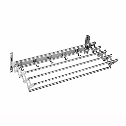 YAWEDA Edelstahl Rostfrei Wandwäschetrockner Wandtrockner Wäscheständer Handtuchhalter Ausziehbar Platzsparender Indoor & Outdoor Balkon Terasse (Size : 50 * 35cm)