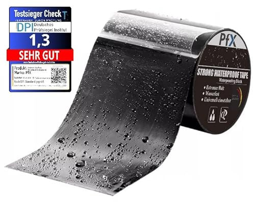 PfX Extrem Starkes Premium Wasserbeständiges Klebeband [3m] - Extra Breit [10cm] - Pool, Zelt, Teich Reparatur Set - Neue 2026 Version - ACHTUNG EXTREM STARK! (3,0Meter)