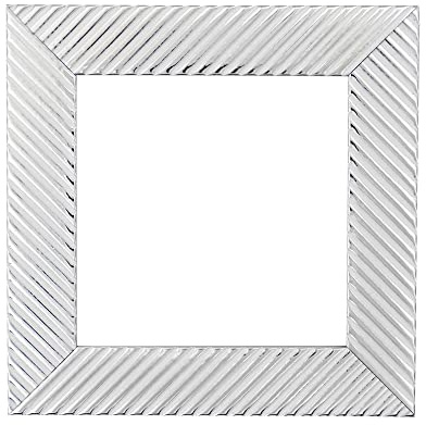 ElekTek Decorative Switch Surround Frame Cover Finger Plate Patterns Silver White Diagonals
