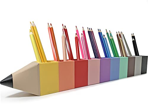 Buntstiftsorter Öko Schreibtisch-Organizer Schreibtischbox 10 Farben Montessori Pastell