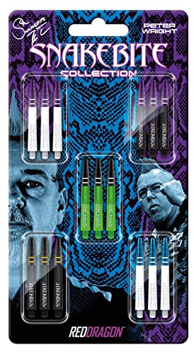 RED DRAGON Dartschaft Sammlungen 5 Sätze pro Packung (15 Wellen insgesamt)