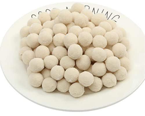 100 Stück 20 mm Näh Pompons Bommeln zum Annähen Flauschige Pom Poms (45_) | Pompons zum Annähen, bommel für Näharbeiten, Flauschige Weich Rund Pompoms für Textilverzierung und Bekleidungszubehör