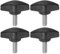 sourcing map 4pcs Tee Wing Knobs Thumb Screws M6 x 16mm Standard Male Thread Plastic T Knobs Handles Hand Clamping Thumbscrew, Black