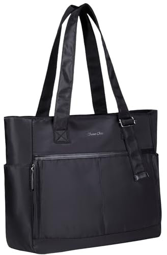 Chase Chic Laptop-Tasche für Frauen, Trendy Arbeitstasche Damen 15,6 Zoll Computer Tasche Modische Business Schulterhandtasche Schwarz