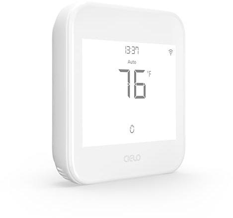 Cielo Smart Thermostat Eco (for Central HVAC) | Energy Star Certified | Supports Conventional Systems up to (2H/2C) & Heat Pumps (4H/2C) | Free C-Wire Adapter | NOT for Mini Split Systems | White