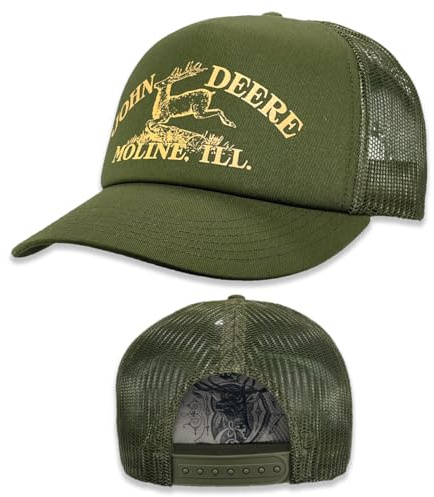 John Deere basebollkeps truckerkeps 13083326Ov vintage baseballkeps lastbilskeps varumärke tryck oliv, oliv, en storlek, Oliv, One Size