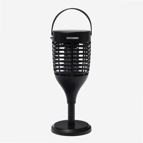 WERKA PRO Lámpara Solar Anti-Mosquitos | Ajustable, uso exterior, polímero ABS, carga solar o usb tipo-c, superficie de 20 m², altura 34,3 cm/67,2 cm