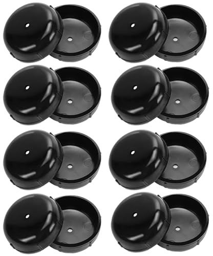 QPINGH Confezione da 16 feltrini in ferro per mobili da patio, 38 mm, rotondi, in plastica, per sedie da esterno, per sedie in metallo, protezione per gambe di sedie da patio, colore nero