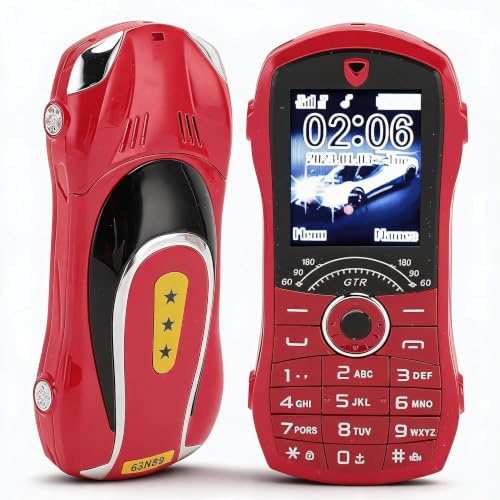 Sxhlseller Tragbares Mobiltelefon für Senioren und Kinder, 1,8 Zoll, Große Tasten - Einfach zu Handhaben im Auto mit 9 Kurzwahlnummern, HD Anti Shatter Display und 2400 mAh