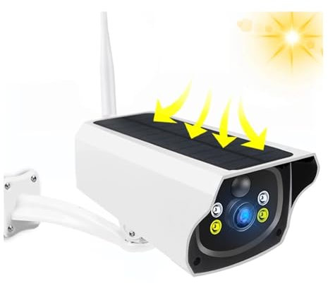 Caméra de sécurité extérieure Caméra IP 4G 1080P à énergie solaire, Vision nocturne claire, panneau solaire, batterie Rechargeable, étanche, alarme PIR Caméra de sécurité domestique WiFi avec vue pano