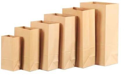 VONCYKI 50 bolsas de papel kraft blanco para pan hiraguchi, bolsas de regalo para caramelos, bolsas de embalaje para sándwich (papel kraft, 18 x 9 x 5 cm, 50 unidades)