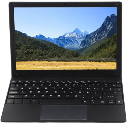 Laptop, Pantalla IPS de 8 GB RAM 10.1 Pulgadas para el Procesador N4020 PROCESOR N4020 Ligero 1280x800 Resolución LI Batería 2500mAh Mini Portátil (Enchufe de la UE 128GB)