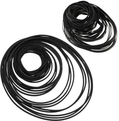 100 Stück Vierkantriemen für Kassettenmaschine 40-135mm Recorder Gummiriemen Schwarze Gummiriemen Für Flache Kassettenbandgeräte Mix Cassette Tape (1mm und 3mm Breite)