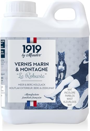 MAULER Vernis Bois Extérieur Antitache & UV - Le Robuste Mat Incolore 5L | Effet déperlant, Protection Intempérie Climat Extrême - NF 16640 - Ne jaunit pas - Manufacture Mauler depuis 1919